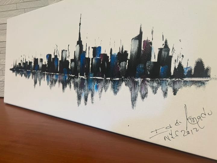 絵画④ ニューヨーク　New York マンハッタン　風景画　油絵　2012