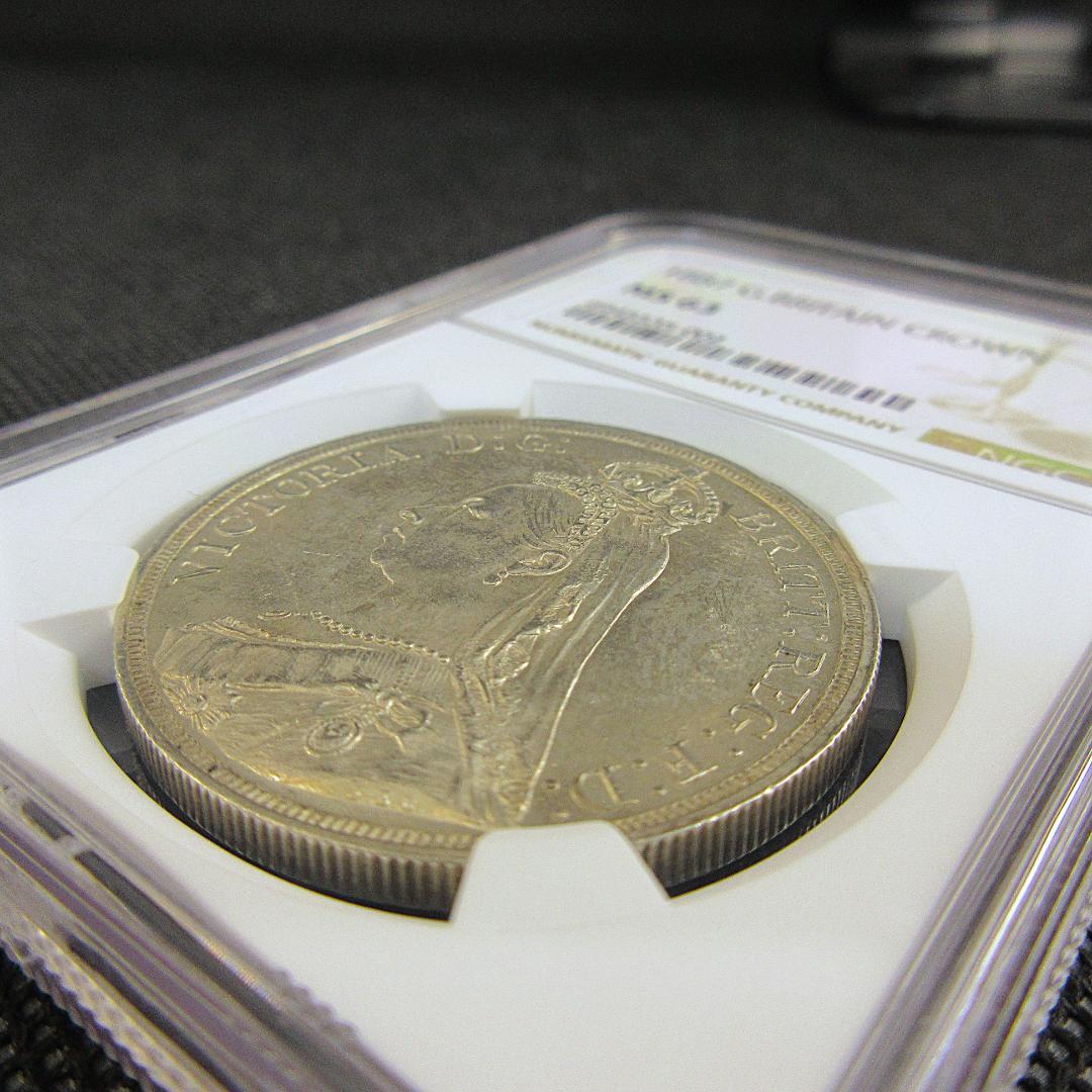 1887 イギリス クラウン 銀貨 ゴールデンジュビリー NGC  モダン