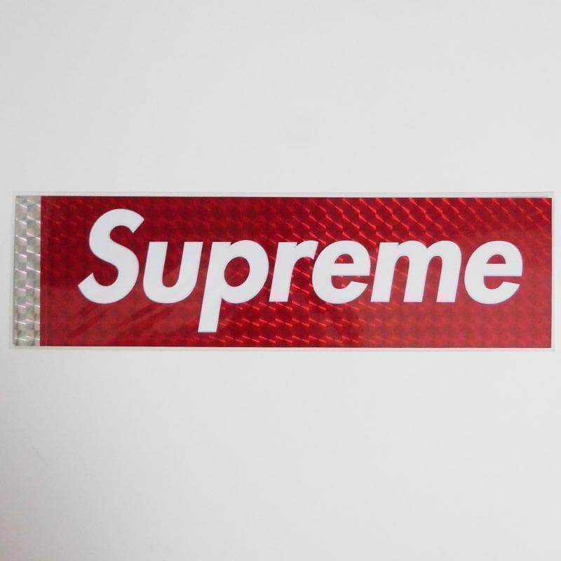 Supreme ホログラム ボックスロゴ ステッカー レッド