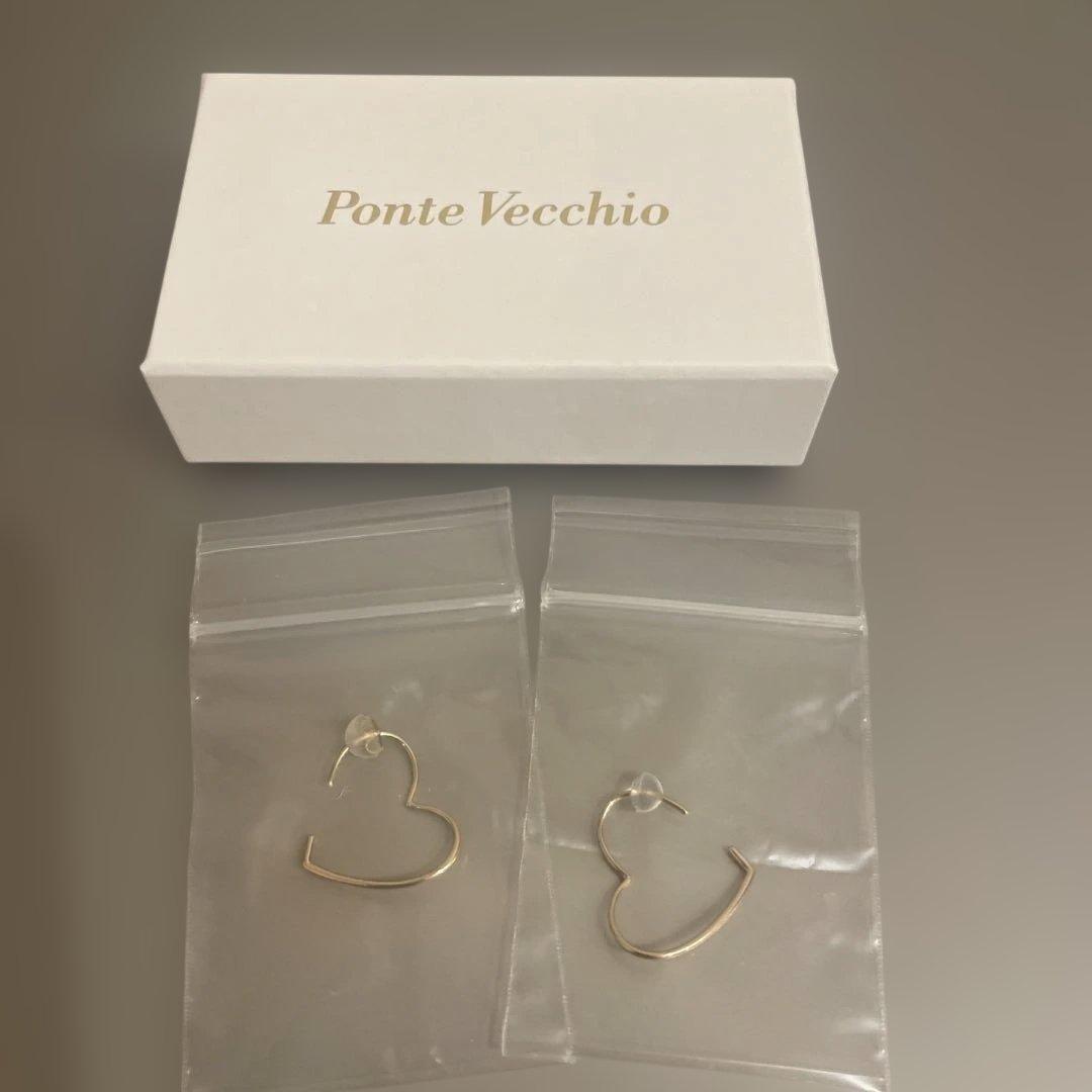 ◉訳あり　Ponte Vecchio ポンテヴェキオ ハートフープピアス