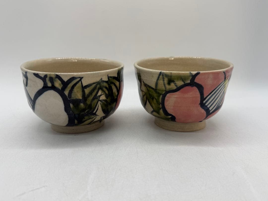 椿紋　お茶碗　数茶碗6点　茶道具　送料込み260115