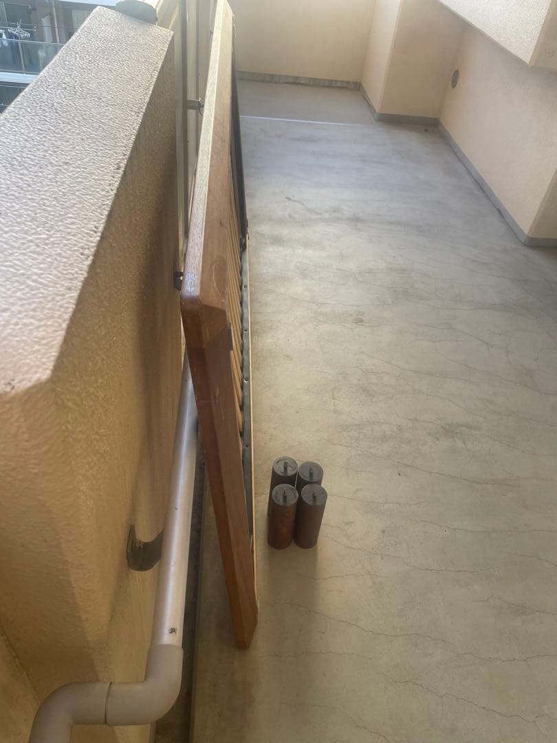 【引取限定】無印シングルベッドフレーム ナチュラルウッド