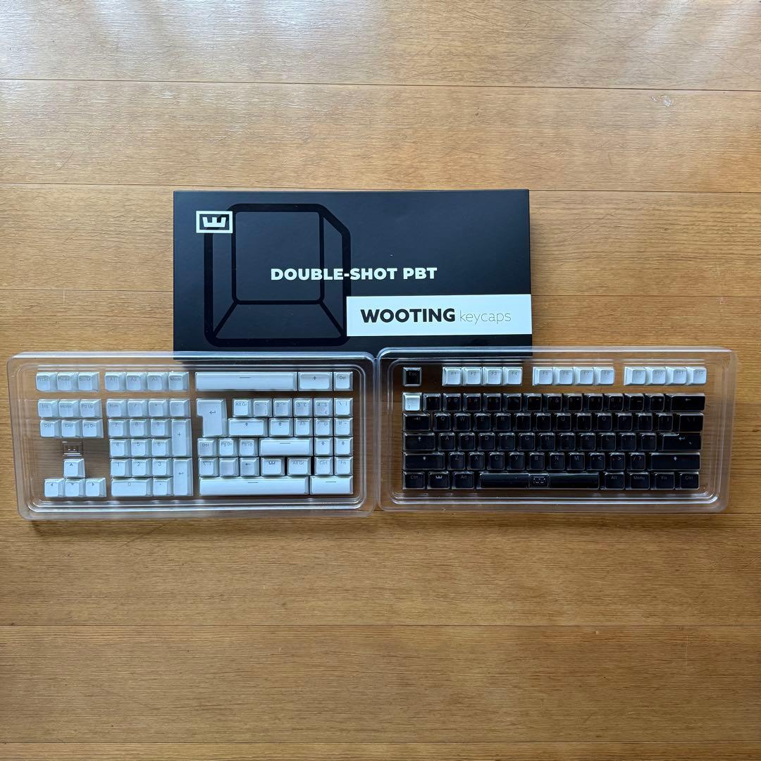 Wooting 60HE ジャストホワイトPBT キーキャップ＆リストレスト付