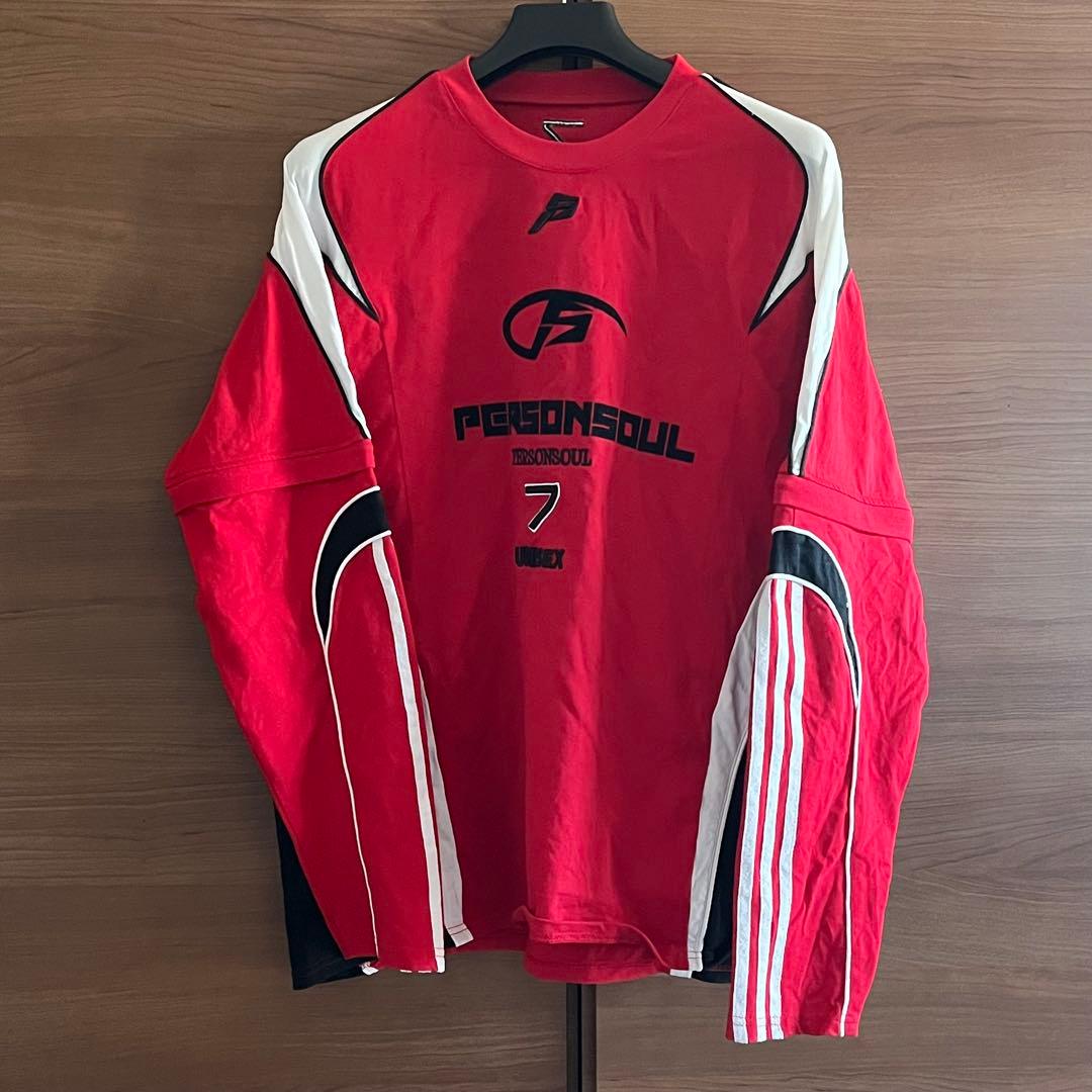 PERSONSOUL レーシングエレメントシンボル Tシャツ　レッド