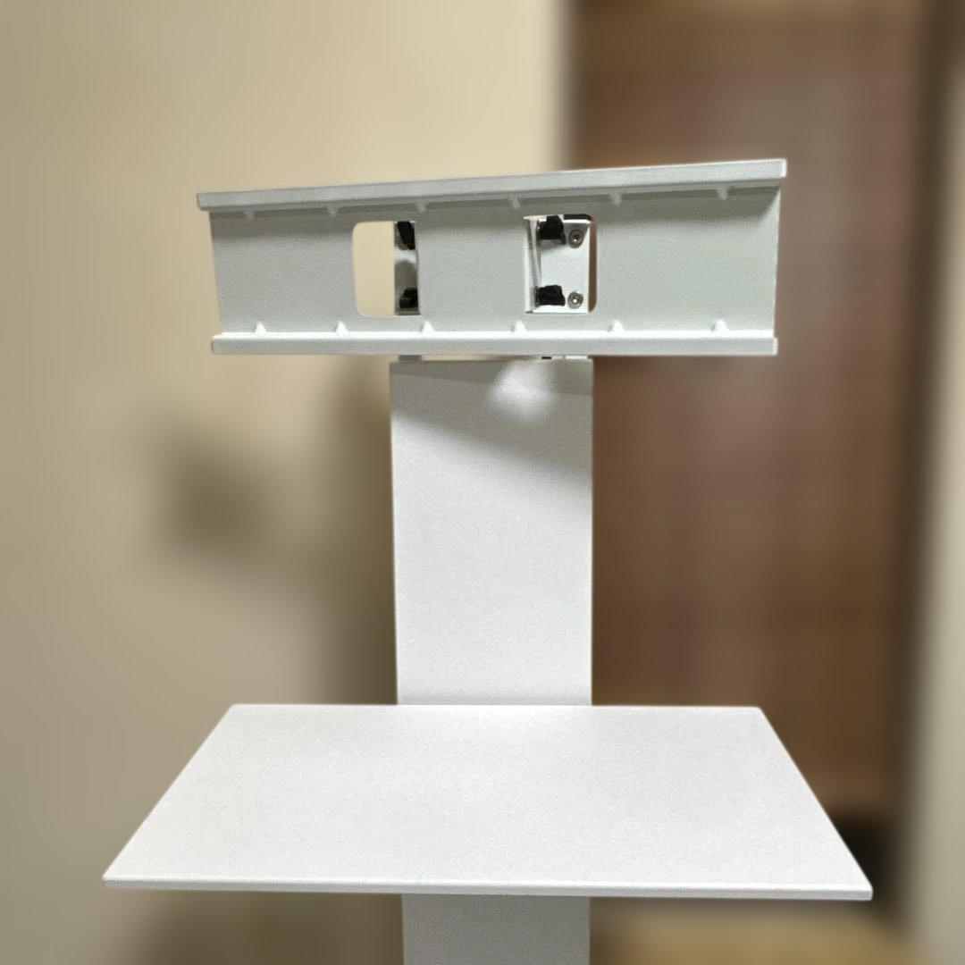 クロシオ テレビスタンド 壁寄せアングル回転 ハイタイプ 60型 棚板付