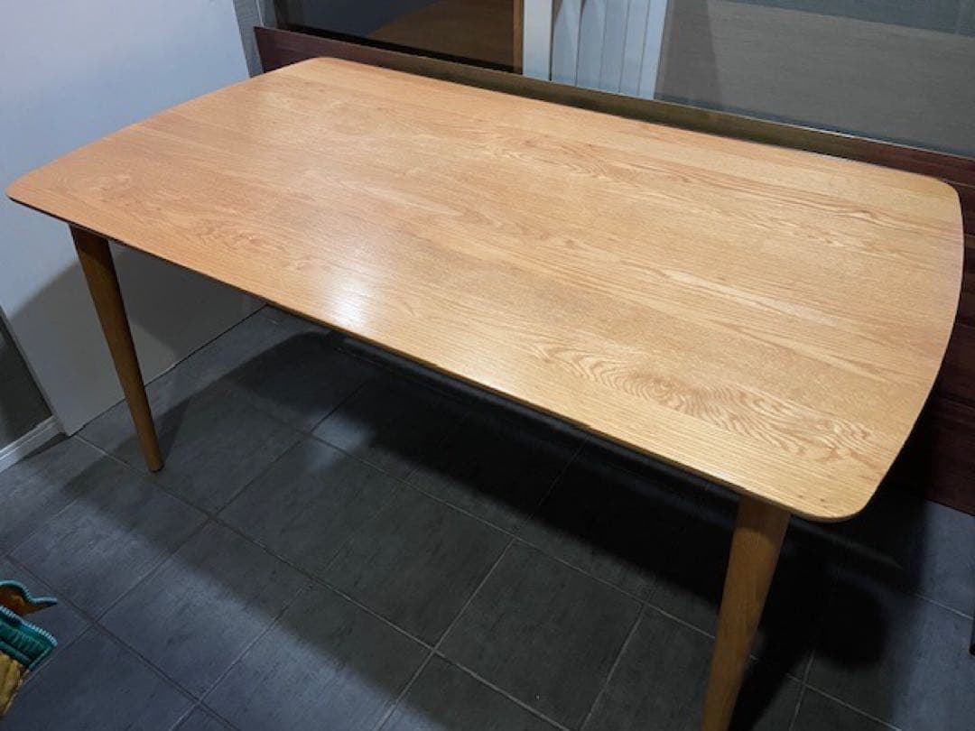 優希■LAPRAP IDC大塚　無垢オーク材ダイニングテーブルW150cm