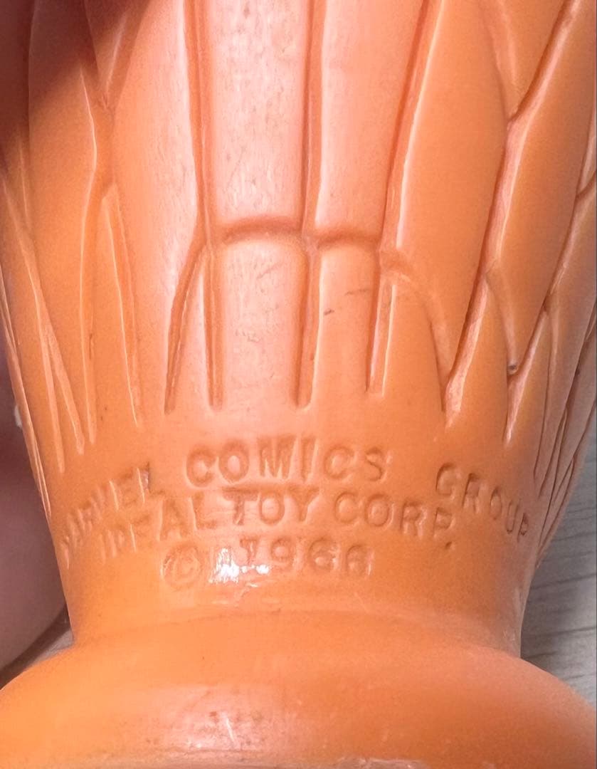 1966年　スパイダーマン ハンドパペット　マスク型フィギア