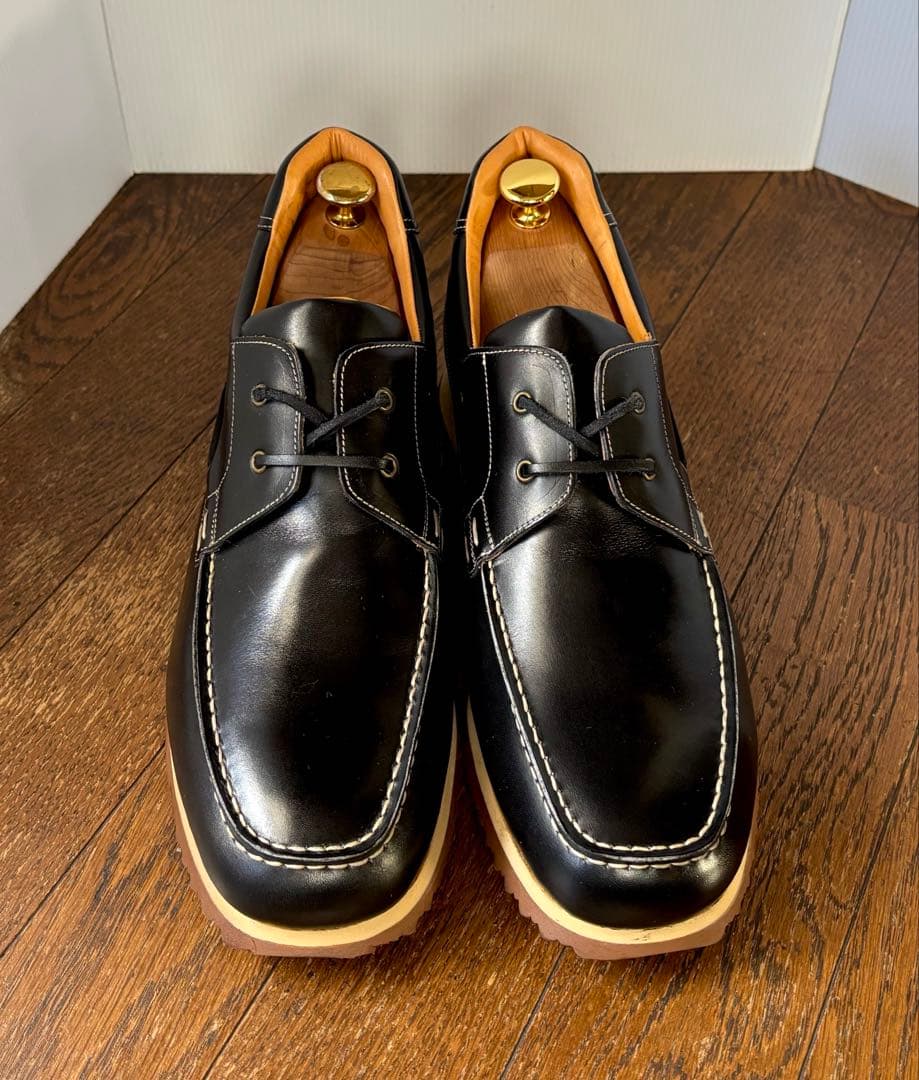 【SANTONI】未使用展示品！ サントーニ レザーデッキシューズ26.5cm