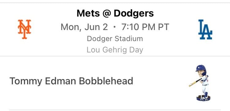 未開封 限定非売品トミーエドマン Edman（ドジャース）ボブルヘッド