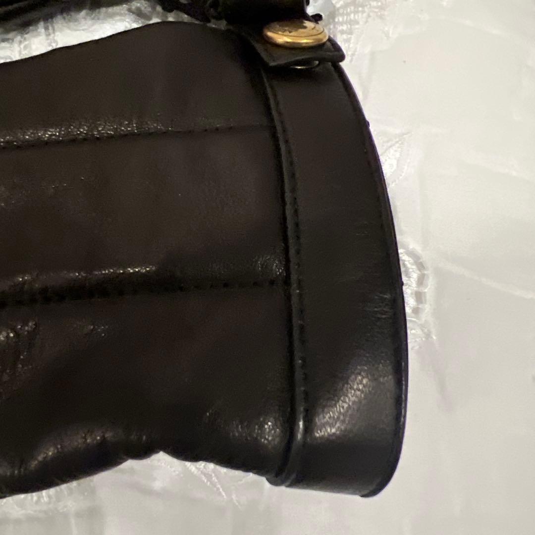 dunhill ダンヒル　最高級レザー手袋　カシミヤ100 未使用　黒イタリア製