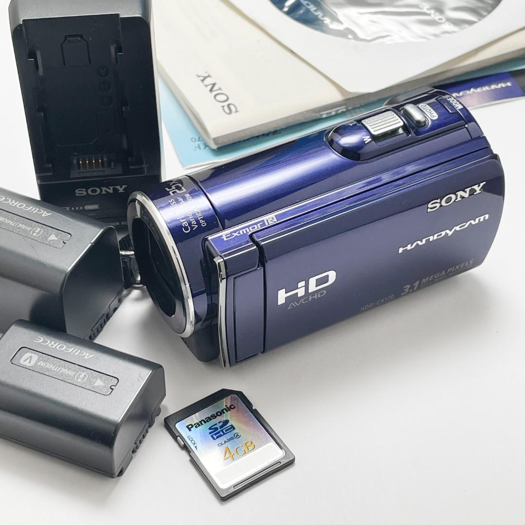 きれい ソニー ハンディカム SONY HDR-CX170 ブルー