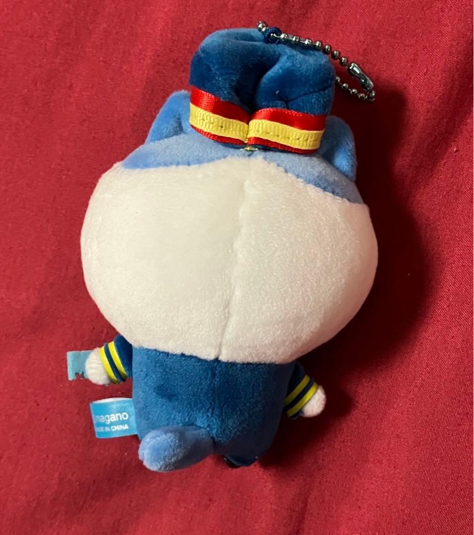 ハチワレ　駅員さんぬいぐるみ　ぶら下げマスコット　トーキョーちいかわステーション