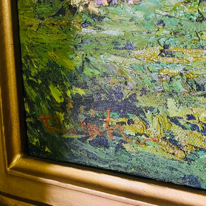 訳あり　風景画　油絵　油彩　絵画　絵　横幅70cmくらい　25号？くらい