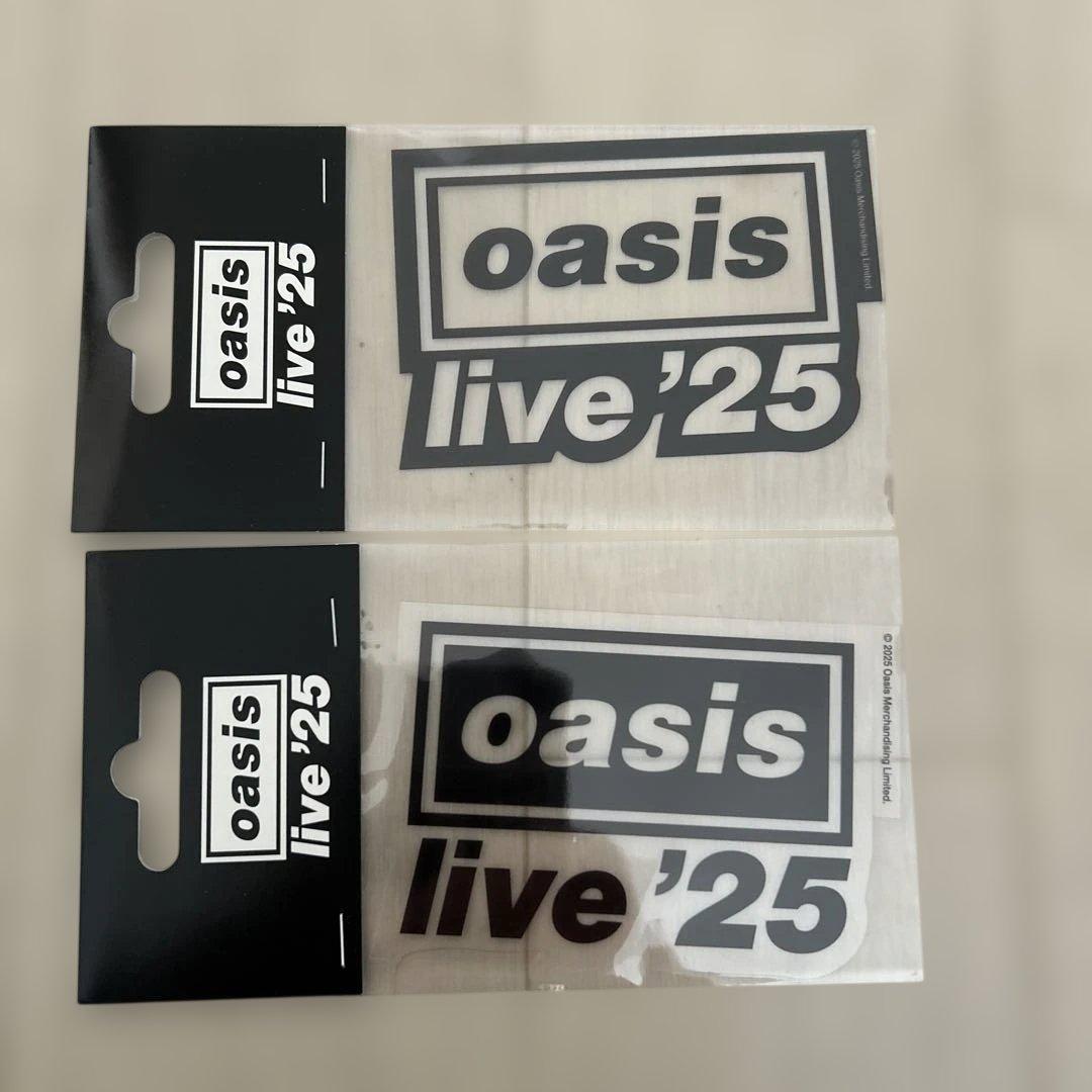 oasis live 25 ステッカー2枚、ツアーパンフレット