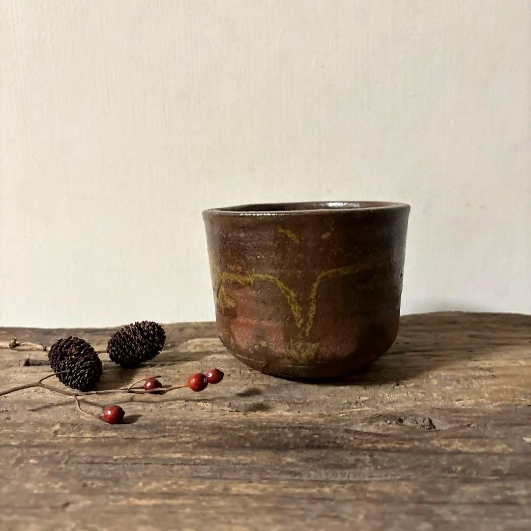 雰囲気のある古い九州民窯　古高取　火入れ　古道具　古唐津　花入検:白洲正子　李朝