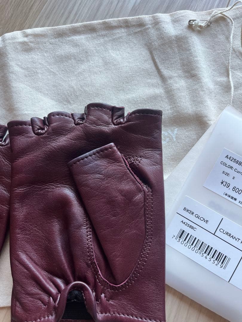 小物 OURLEGACY BIKER GLOVE Currant Red Nappa