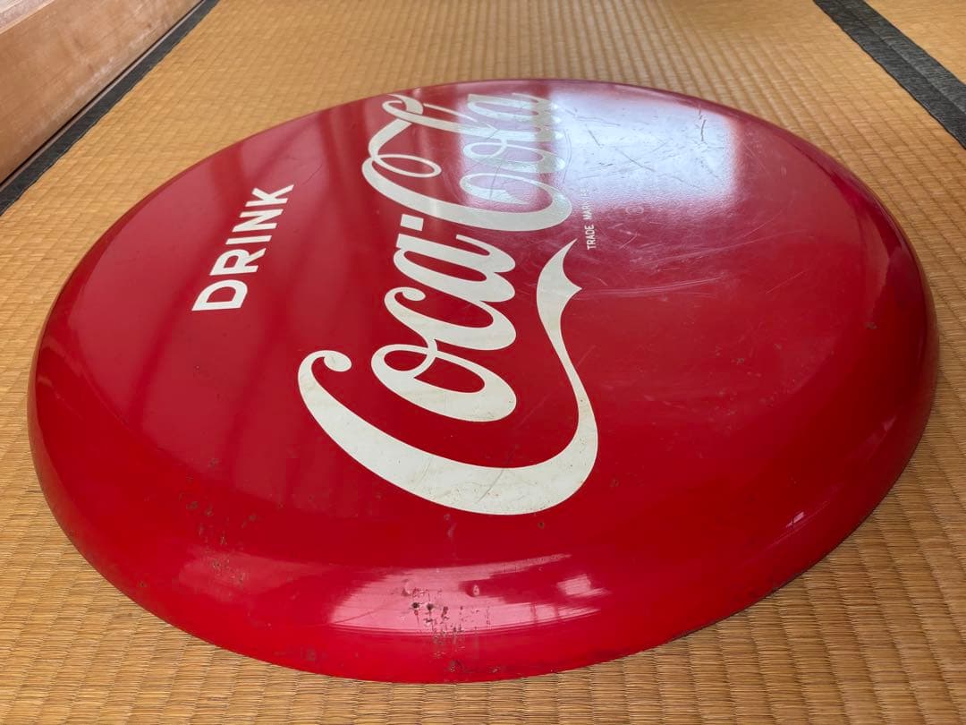 コカコーラ　ボタン型　ホーロー看板　ヴィンテージ　Coca-Cola オブジェ