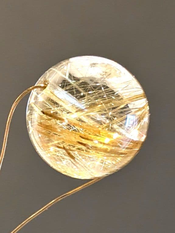 【金運】ゴールドルチルクォーツ　天然石　パワーストーン【鑑別書付】ハイクラス