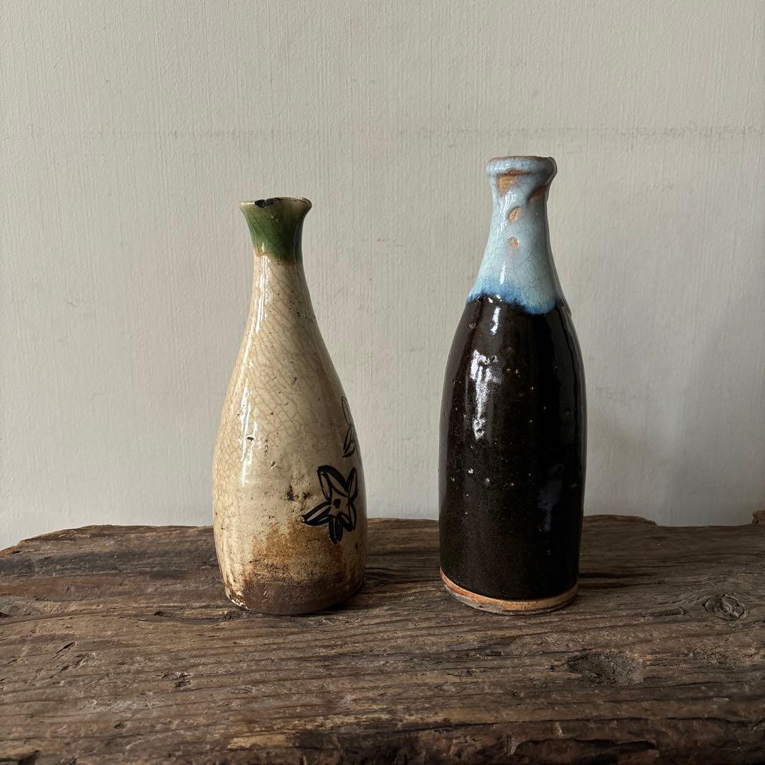 時代　織部　唐津　徳利　江戸時代　花入　アンティーク　古美術　骨董　検:李朝