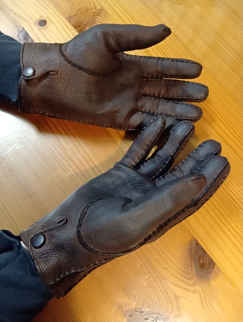 COMME des GARÇONS HOMMEレザー手袋 ブラウン