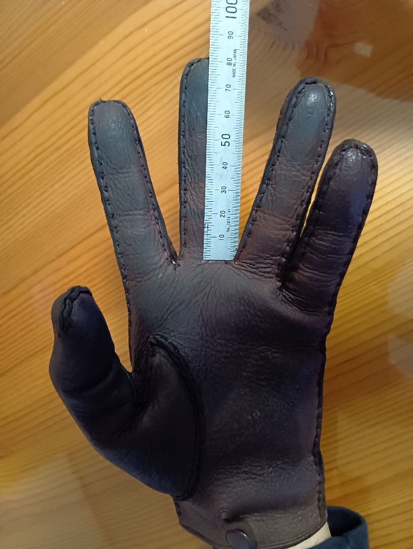 COMME des GARÇONS HOMMEレザー手袋 ブラウン