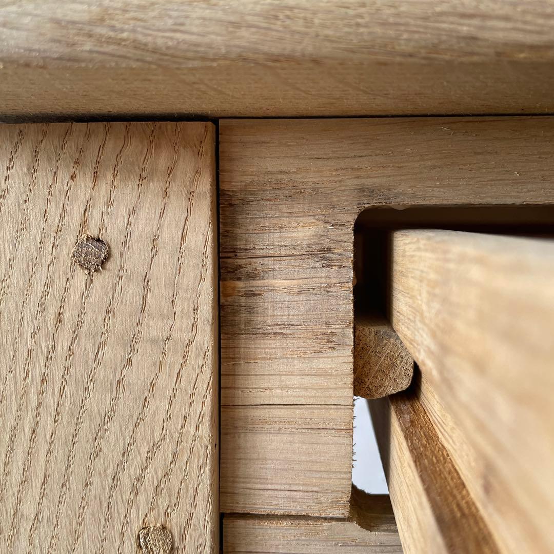 ビンテージ ドロワーサイドテーブル ドロワーハイテーブル　化粧台　剥離