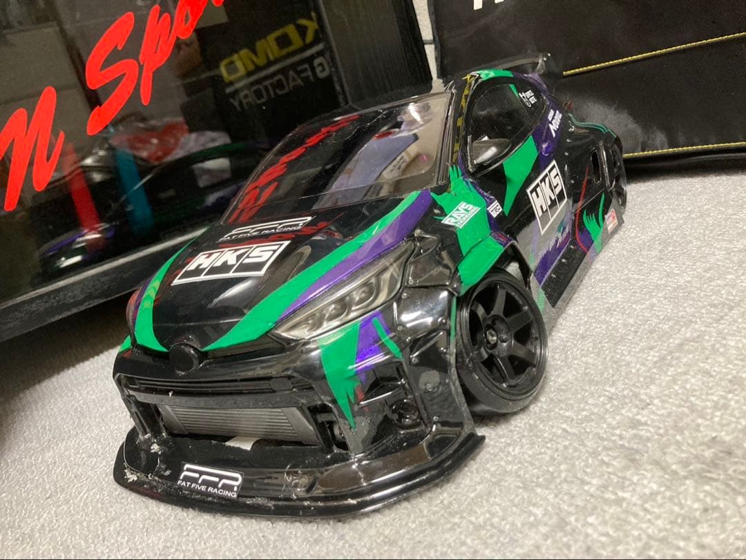 アディクション　GRヤリス　ラジコンボディー　HKS ドリラジ