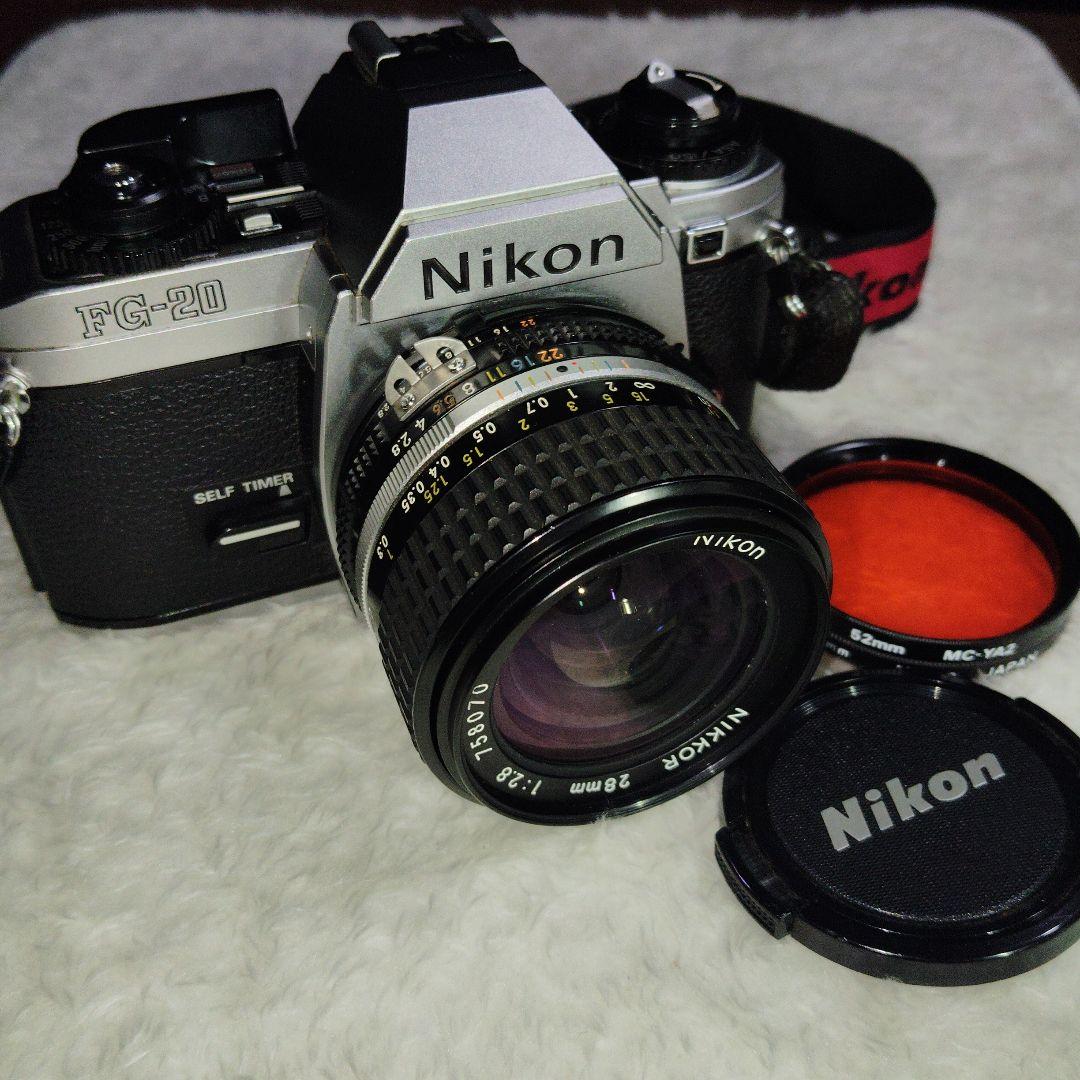 Nikon FG-20 一眼レフカメラ nikkor 28mm 1 2.8
