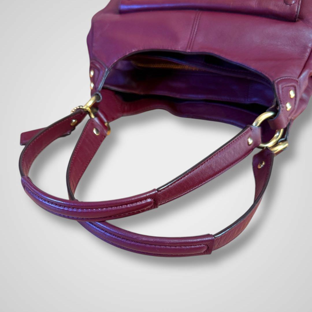 バッグ COACH SOHO leather bag Satchel Burgundy