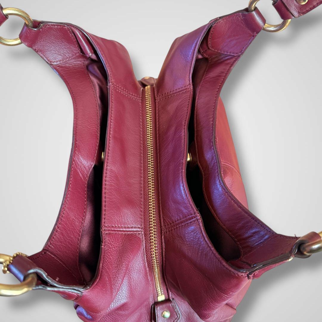 バッグ COACH SOHO leather bag Satchel Burgundy