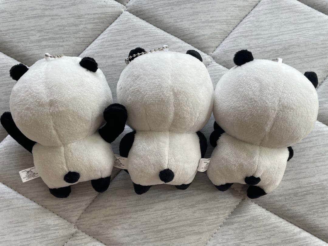にしむらゆうじごきげんぱんだ カバンに付けられるぬいぐるみ 3体セット
