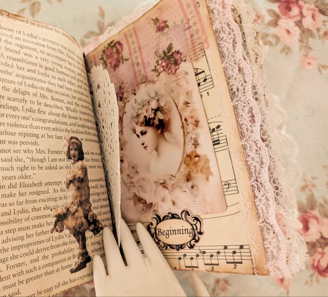 薔薇とレースのロマンチックスィートジャンクジャーナル*Charming*