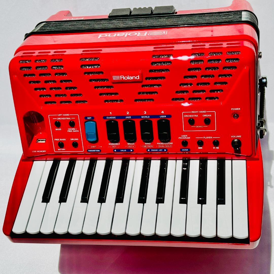 ローランド Vアコーディオン FR-1x 赤　美品！