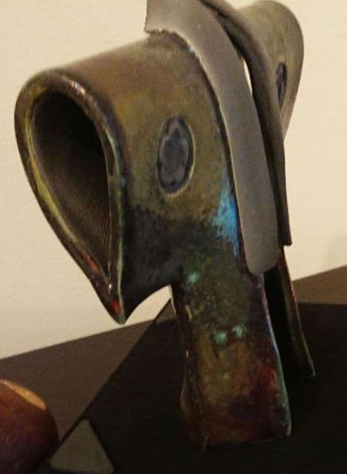 陶芸 作品✤ 楽焼き オブジェ KIMONO　和モダン　インテリア