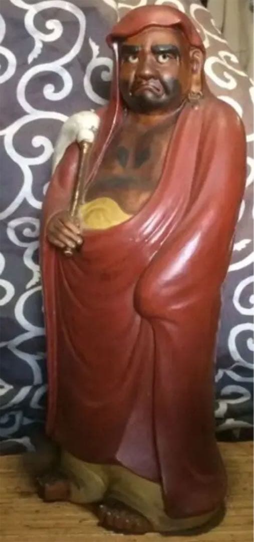 達磨大師像・陶像在銘・九谷焼・インテリア・骨董・アンティーク