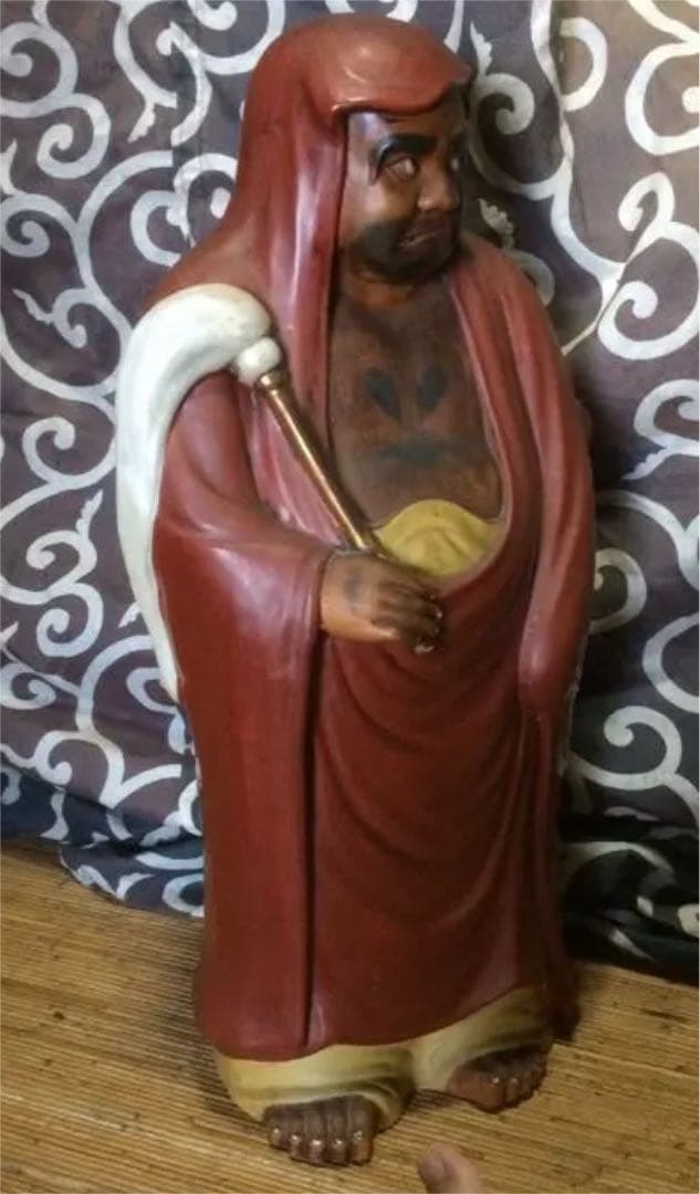 達磨大師像・陶像在銘・九谷焼・インテリア・骨董・アンティーク