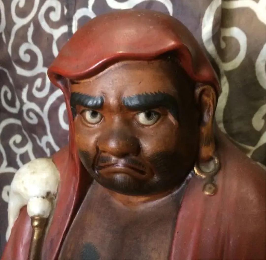 達磨大師像・陶像在銘・九谷焼・インテリア・骨董・アンティーク