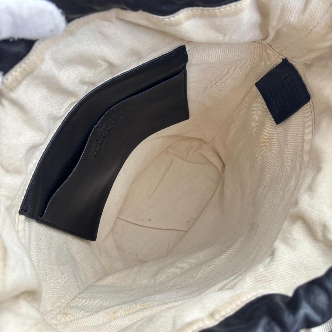 【美品】HEREU 2wayボアハンドバッグ　黒　ボア×本革　ヘリュー