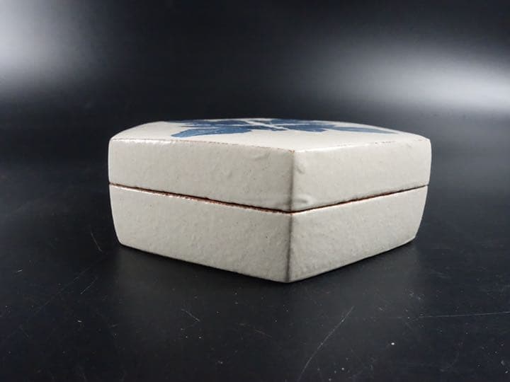 値下げ　江口勝美　県重要無形文化財　和紙染　蓋物　小山路窯　共箱　茶道具　茶器