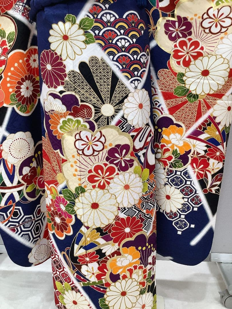 振袖フルセット　紺色