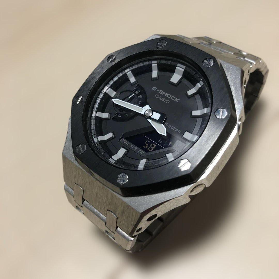 え*ん様 G-SHOCK メタルベルト　クォーツ腕時計 カシオーク　GA-210