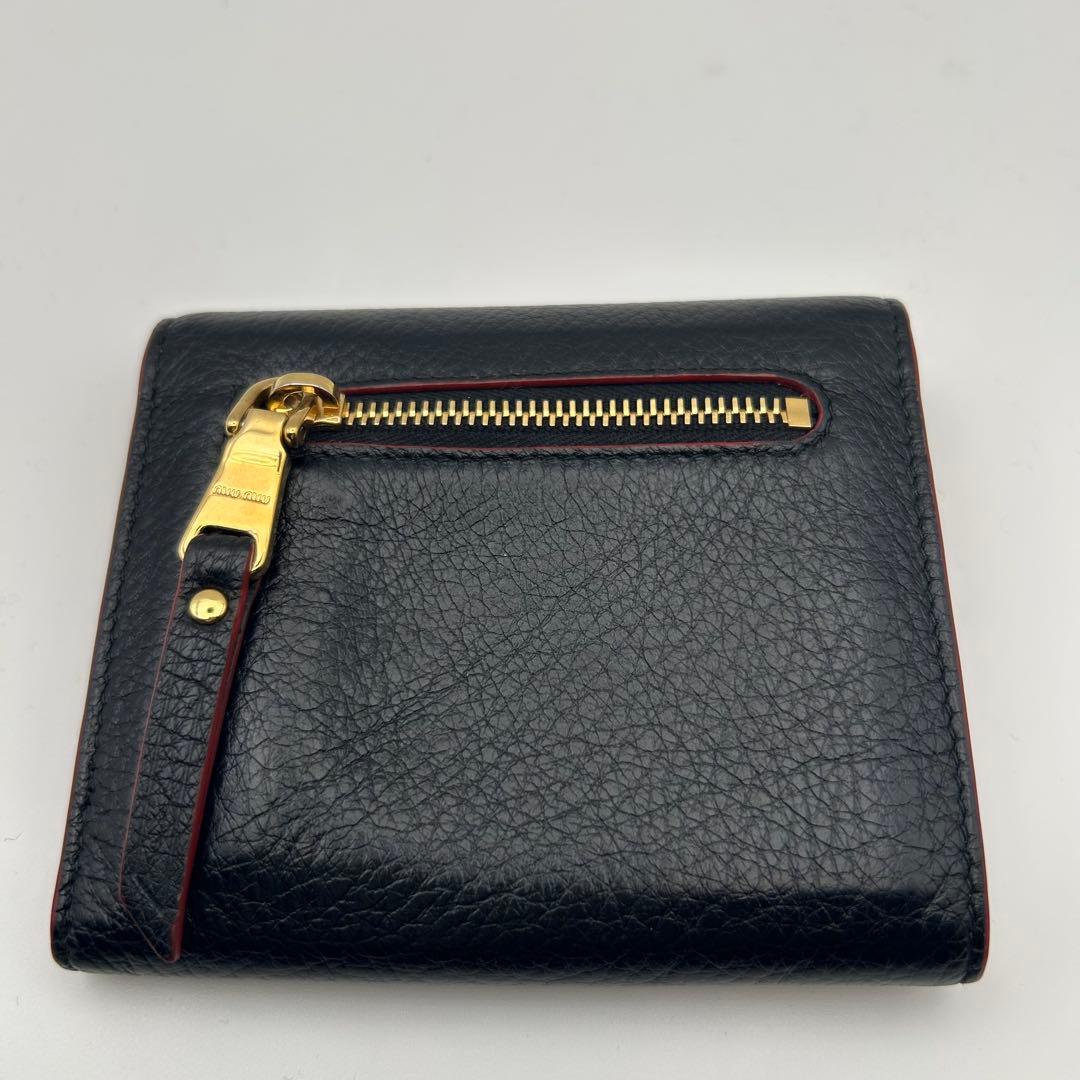 ミュウミュウ　ラブレター　財布　マドラス　コンパクトウォレット　マリーヌルージュ