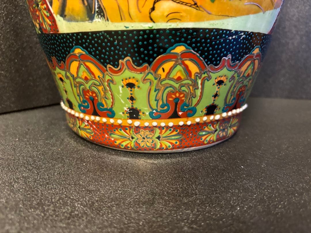 ☘️あぽらす☘️ 薩摩焼 飾り大壺 60cm 金彩色絵 豪華爛漫 美人図画