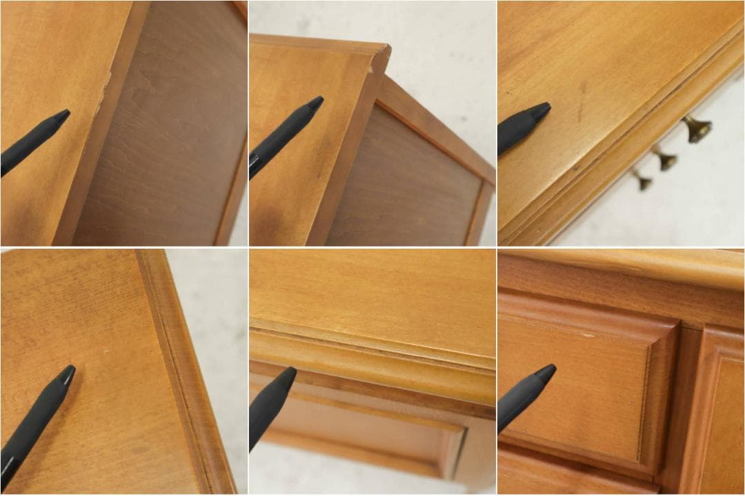 値下カリモク アンティーク調 猫脚 コンソールテーブル ブナ材 AJ1052NS