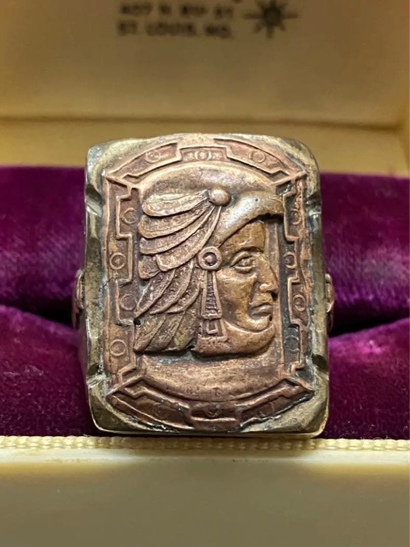 30s'40s' ビンテージメキシカンリング インディアン シルバーリング 古着