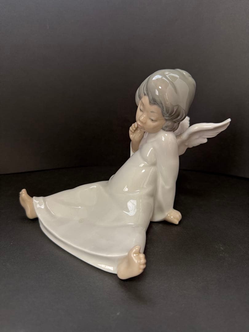 絶盤 !美品!リヤドロ Lladro 天使の考え事【えーと、それは】フィギュリン