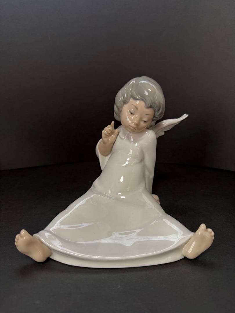 絶盤 !美品!リヤドロ Lladro 天使の考え事【えーと、それは】フィギュリン