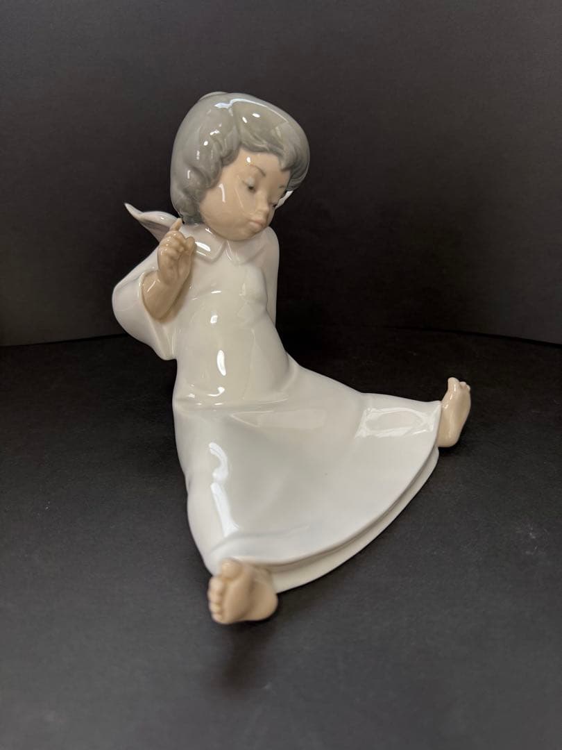 絶盤 !美品!リヤドロ Lladro 天使の考え事【えーと、それは】フィギュリン