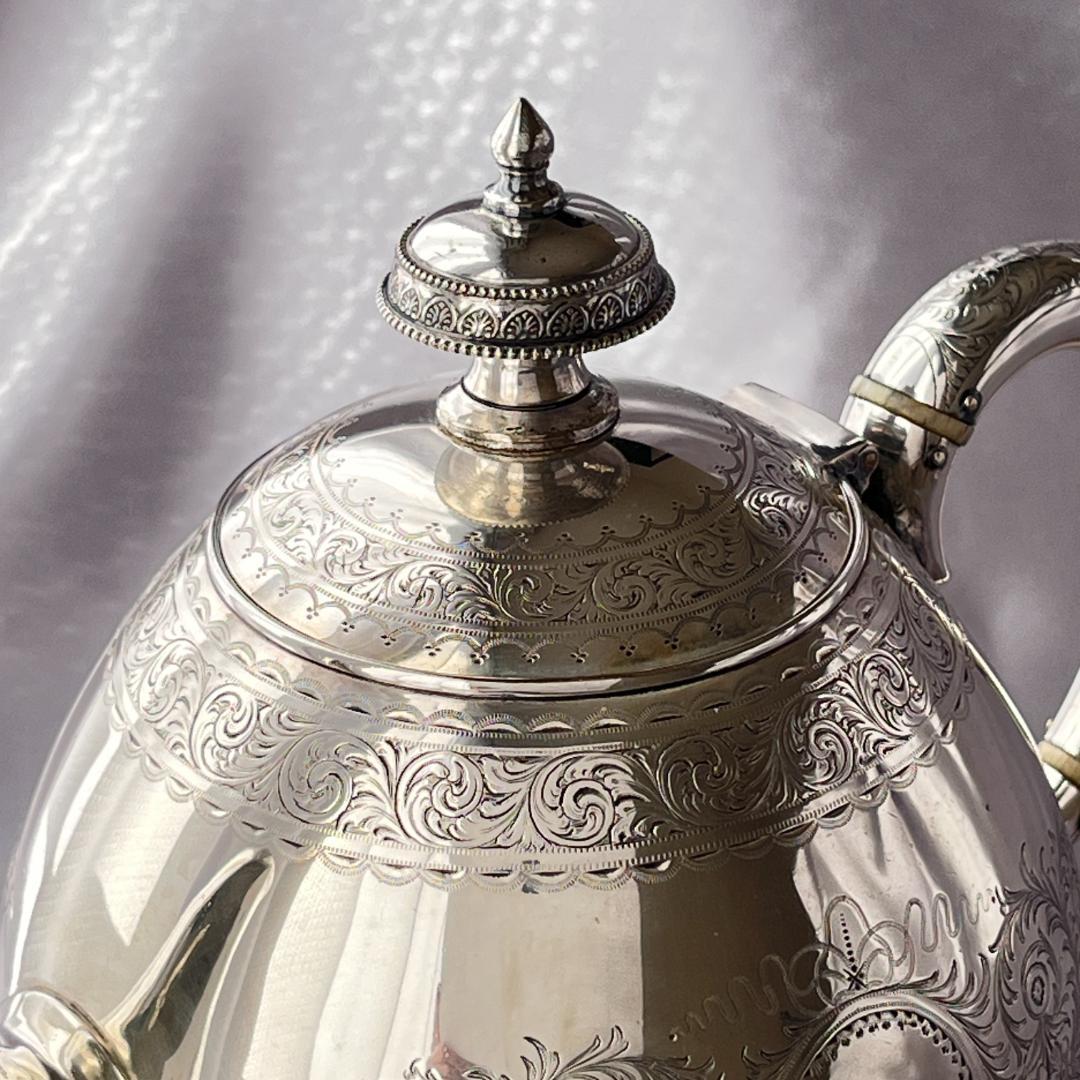 【Elkington】 ビクトリアンのティーサービス 4点 ティーポット