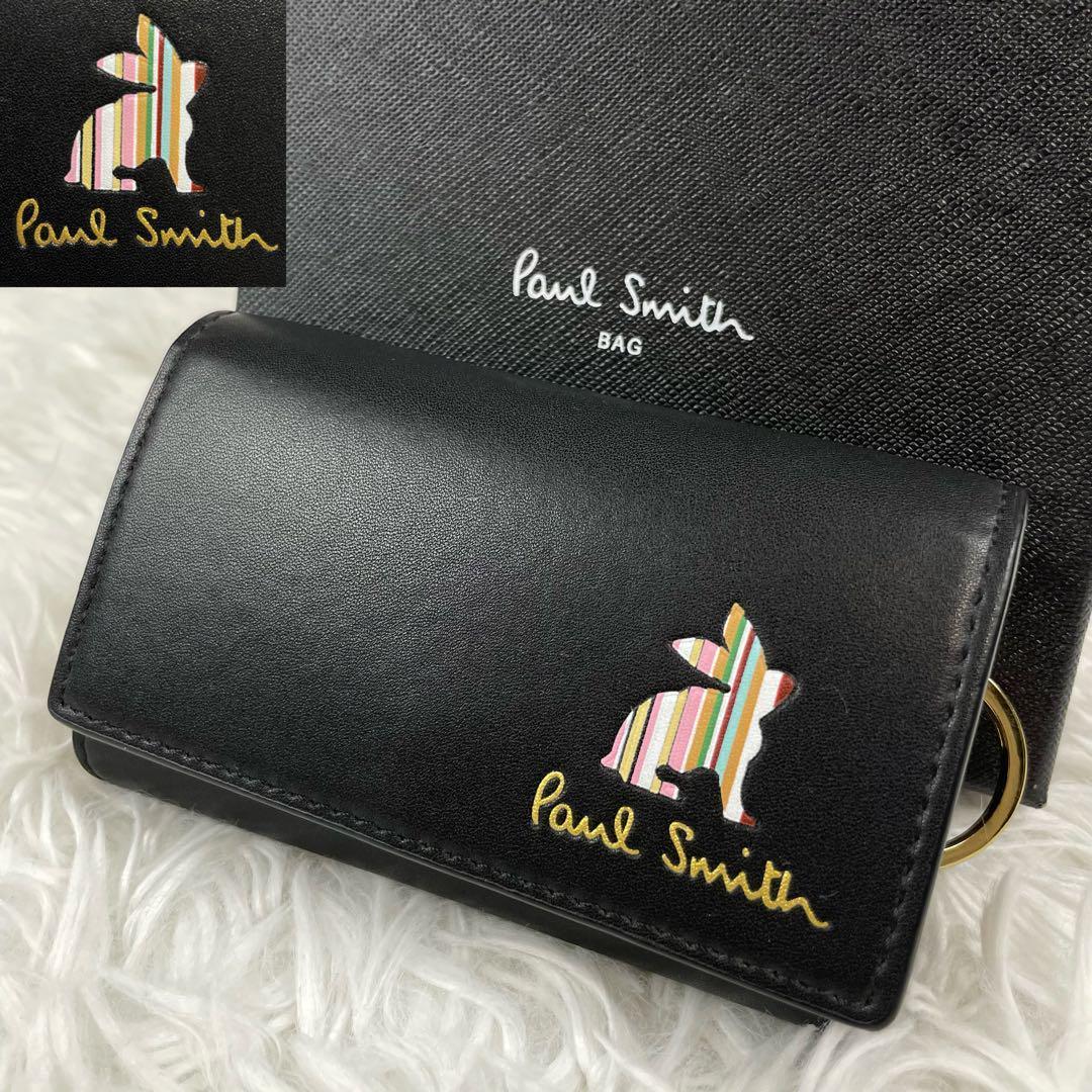 新品未使用✨Paul Smithポールスミス✨うさぎキーケース✨マーケトリー✨黒